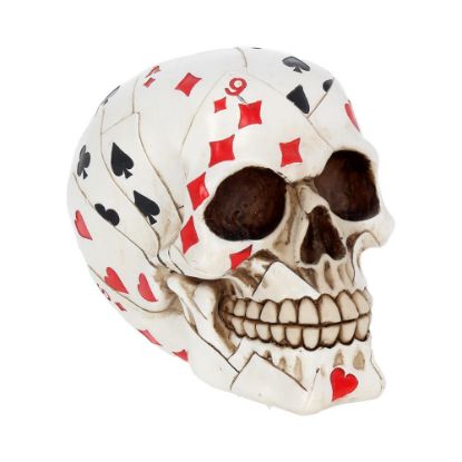 Picture of Dead Mans Hand Skull 15cm