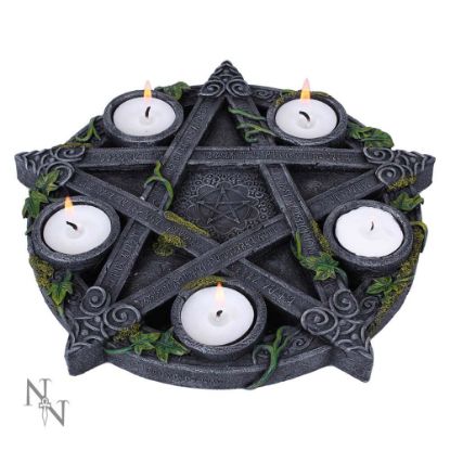 Picture of Wiccan Pentagram Tea light Holder 25.5cm