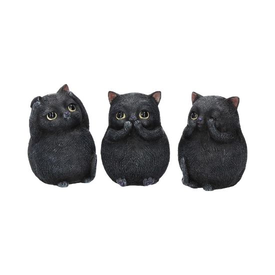 Picture of Three Wise Fat Cats 8.5cm