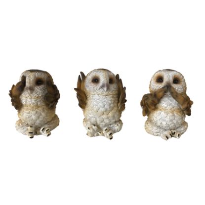 Picture of Three Wise Brown Owls 7.5cm