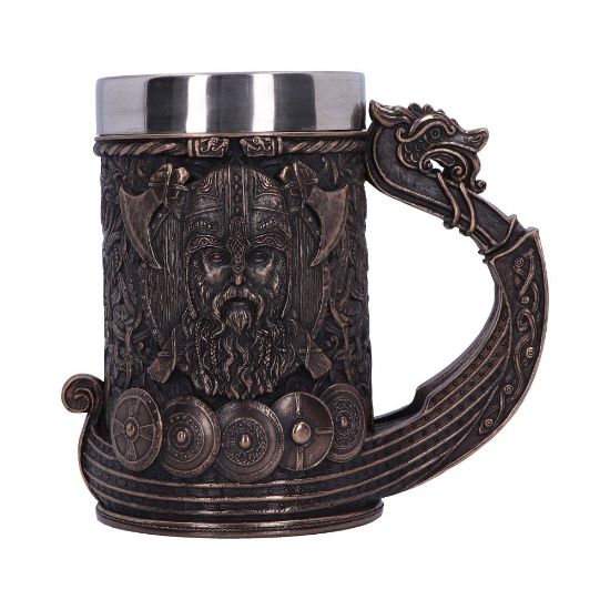 Picture of Bronze Drakkar Viking Tankard 15cm