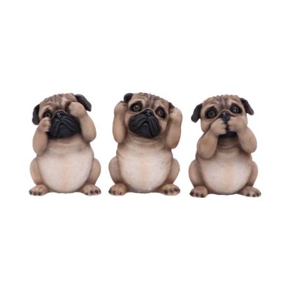 Picture of Three Wise Pugs 8.5cm