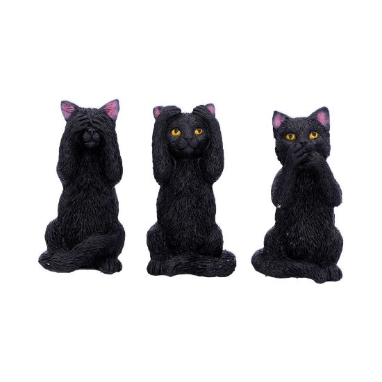 Picture of Three Wise Felines 8.5cm