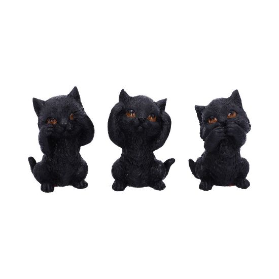 Picture of Three Wise Kitties 8.8cm