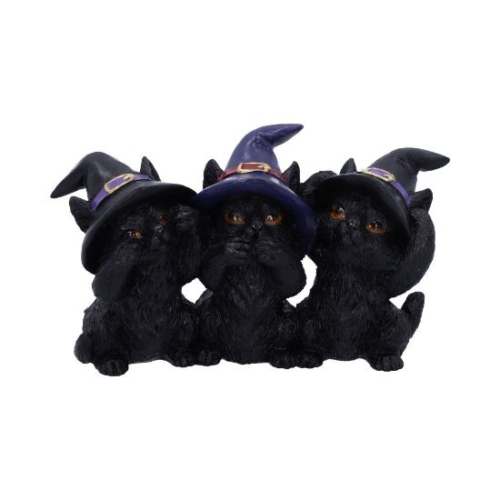 Picture of Three Wise Black Cats 11.5cm