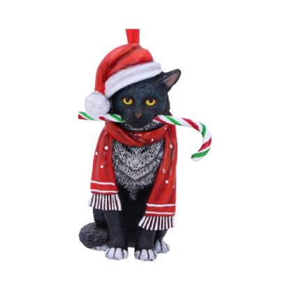 Picture of Candy Cane Cat Hanging Ornament (LP) 9cm