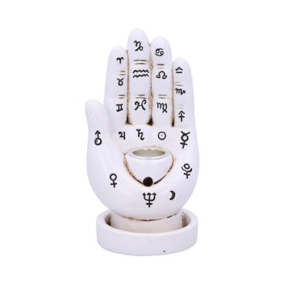 Picture of Palmistry Backflow Incense Burner (White) 12cm