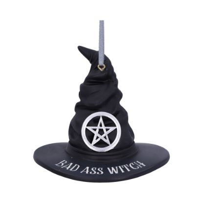 Picture of Bad Ass Witch Hanging Ornament 9cm