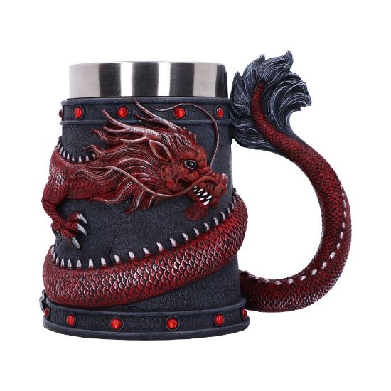 Picture of Dragon Coil Tankard Red 16cm