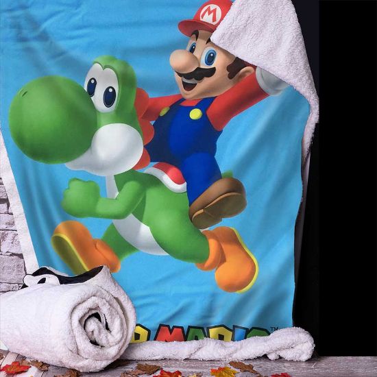 Picture of Super Mario - Mario and Yoshi Throw 100*150cm