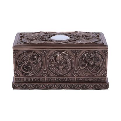 Picture of Dragons of the Sabbats Tarot Box Bronze 14.5cm