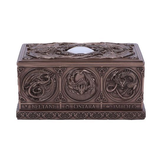 Picture of Dragons of the Sabbats Tarot Box Bronze 14.5cm