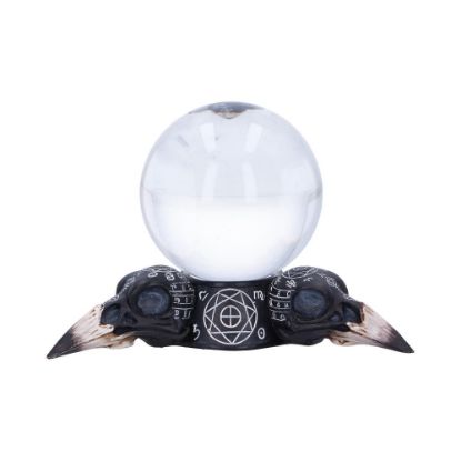 Picture of Future of the Raven Crystal Ball and Holder 15cm