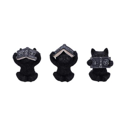 Picture of Three Wise Spell Cats 8.5cm