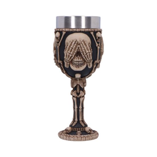 Picture of Three Wise Skeleton Goblet 20cm