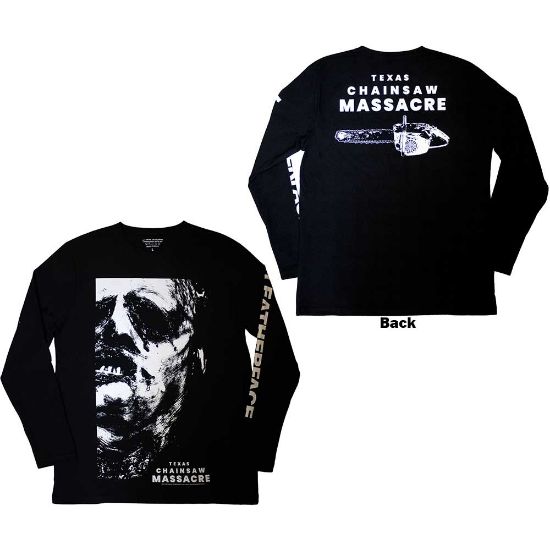 Picture of The Texas Chainsaw Massacre Unisex Long Sleeve T-Shirt: Leather Face Back Print