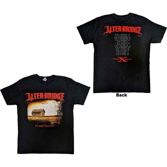 Picture of Alter Bridge Unisex T-Shirt: Fortress 2014 Tour Dates Back Print 