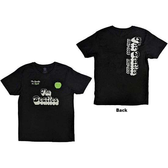 Picture of The Beatles Unisex T-Shirt: 70s Logo & Years Back Print