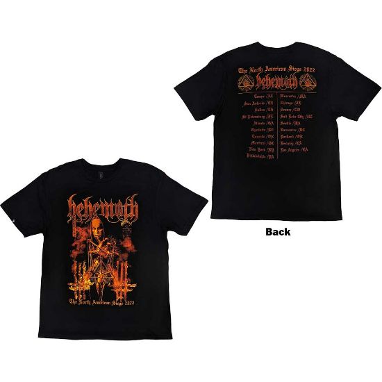 Picture of Behemoth Unisex T-Shirt: North American Tour '22 Puppet Master Back Print