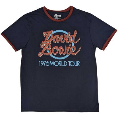 Picture of David Bowie Unisex Ringer T-Shirt: 1978 World Tour