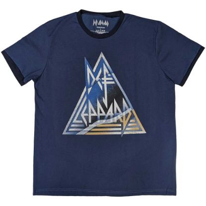 Picture of Def Leppard Unisex Ringer T-Shirt: Triangle Logo