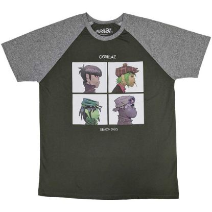 Picture of Gorillaz Unisex Raglan T-Shirt: Demon Days