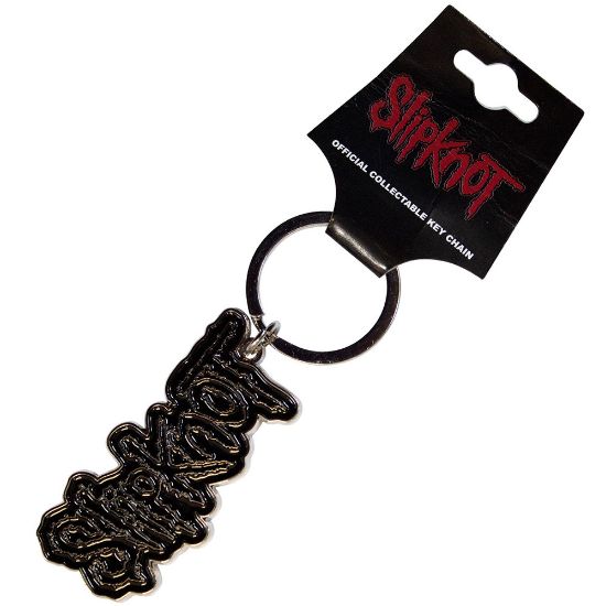 Picture of Slipknot Keychain: Black Logo Black Border