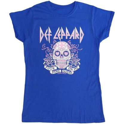 Picture of Def Leppard Ladies T-Shirt: Pour Some Sugar On Me Skull Tour 2019 Ex-Tour