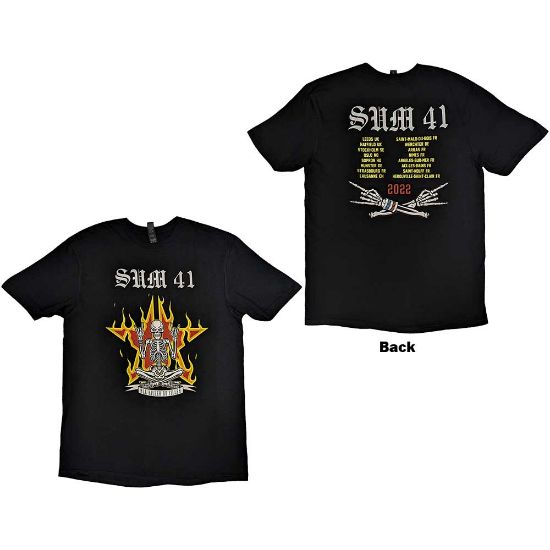 Picture of Sum 41 Unisex T-Shirt: AKNF Skeleton European Tour 2022 Ex-Tour Back Print