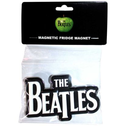 Picture of The Beatles Fridge Magnet: White Drop T Logo