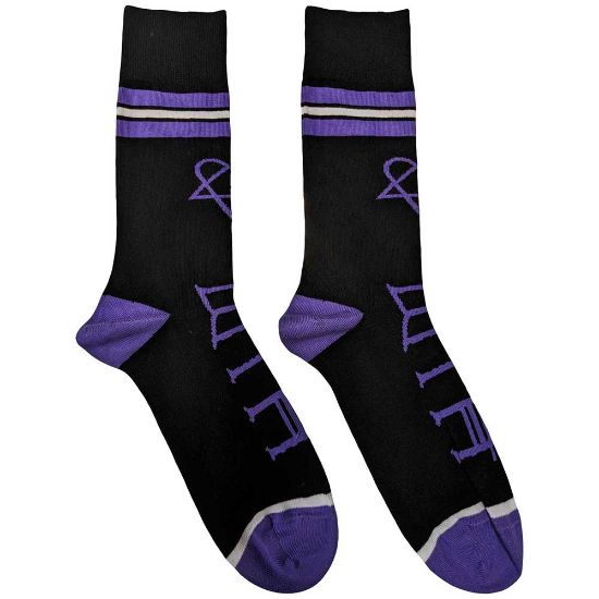 Picture of HIM Unisex Ankle Socks: Heartagram & Logo (UK Size 7 - 11)