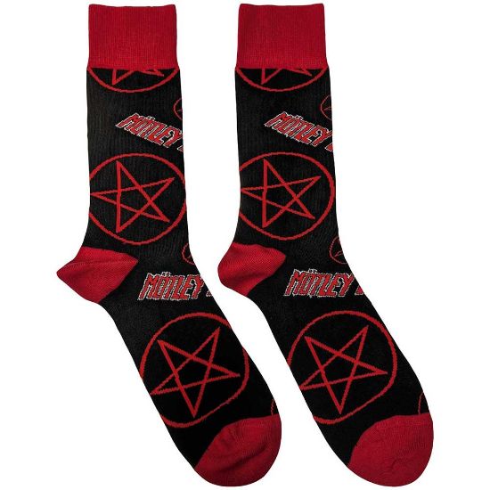 Picture of Motley Crue Unisex Ankle Socks: Logos & Pentagrams (UK Size 7 - 11)