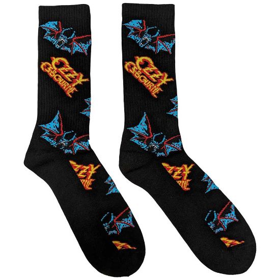 Picture of Ozzy Osbourne Unisex Ankle Socks: Logos & Bats (UK Size 7 - 11)