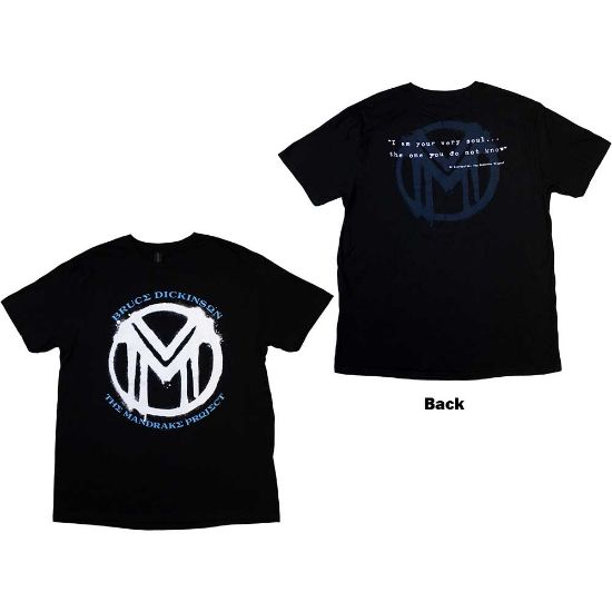 Picture of Bruce Dickinson Unisex T-Shirt: The Mandrake Project Back Print