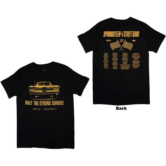 Picture of Bruce Springsteen Unisex T-Shirt: Tour '23 Only The Strong Ex-Tour Back Print (Small)