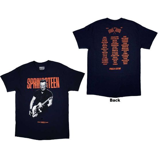 Picture of Bruce Springsteen Unisex T-Shirt: Tour '23 Guitar Ex-Tour Back Print