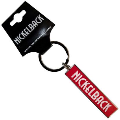 Picture of Nickelback Keychain: White Logo Red