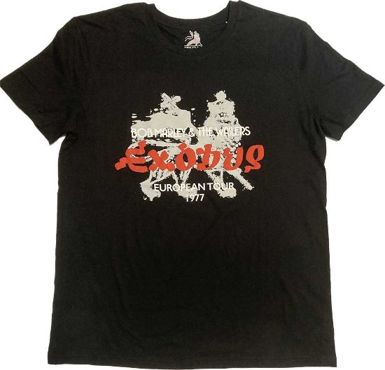 Picture of Bob Marley Unisex T-Shirt: Exodus European Tour '77 Hi-Build