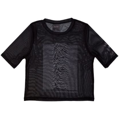 Picture of Joy Division Ladies Crop Top: Unknown Pleasures Mesh