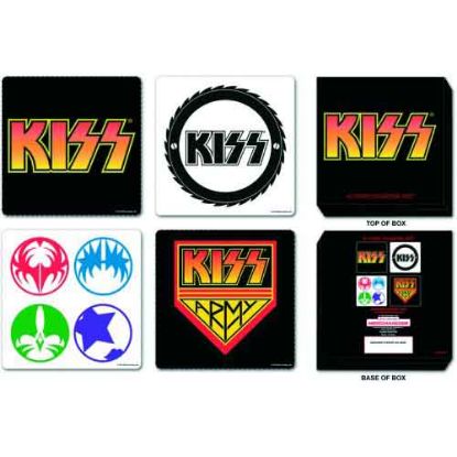 Picture of KISS Cork Coaster Set: 4 Piece Set In Presentation Box