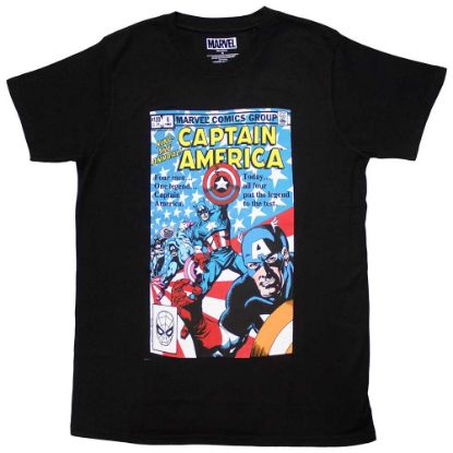 Picture of Marvel Comics Unisex T-Shirt: Many Captain Americas Comic Cover (Small)