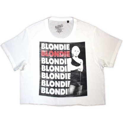 Picture of Blondie Ladies Crop Top: Stacked Logo  