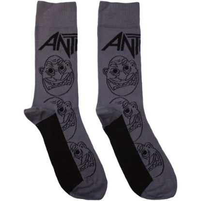 Picture of Anthrax Unisex Ankle Socks: Faces Pattern Mono (UK Size 7 - 11)