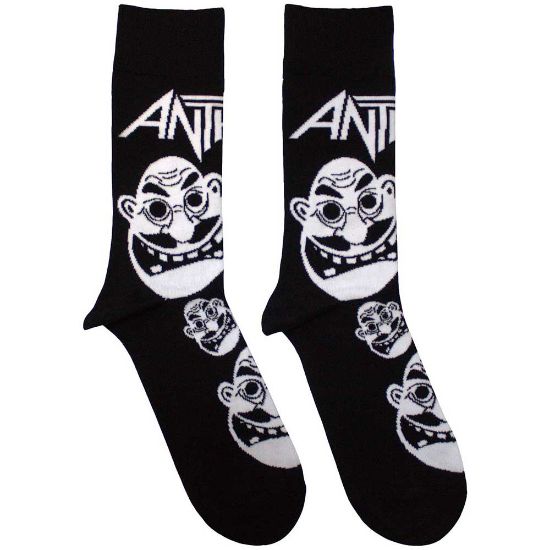 Picture of Anthrax Unisex Ankle Socks: Faces Pattern B&W (UK Size 7 - 11)