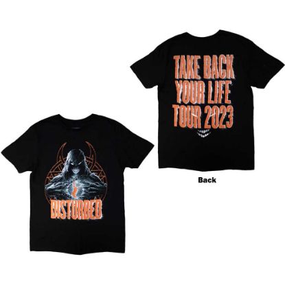 Picture of Disturbed Unisex T-Shirt: European Tour '23 Take Back Ex-Tour Back Print