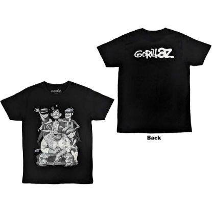Picture of Gorillaz Unisex T-Shirt: George Spray Back Print