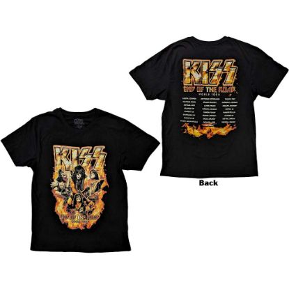 Picture of KISS Unisex T-Shirt: End Of The Road Tour Orange Back Print