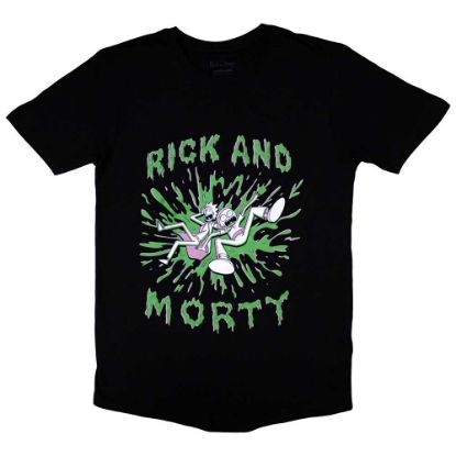 Picture of Cartoon Network Unisex T-Shirt: Rick & Morty - Green Splat