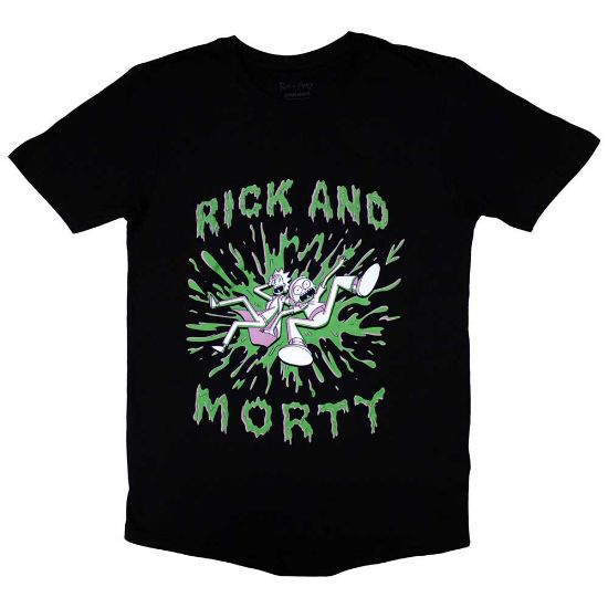 Picture of Cartoon Network Unisex T-Shirt: Rick & Morty - Green Splat