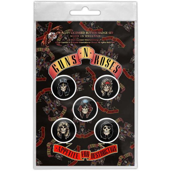 Picture of Guns N' Roses Button Badge Pack: Appetite For Destruction